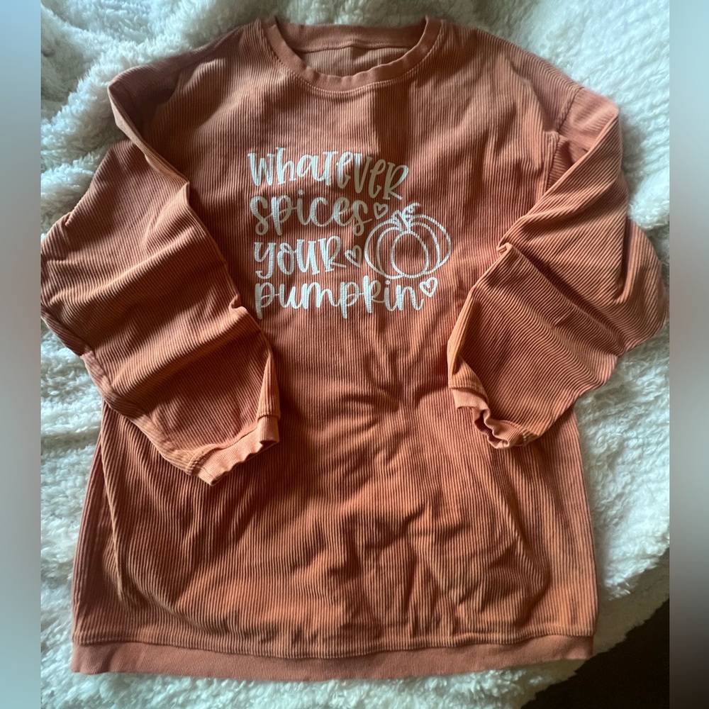 🩷4 for $35 🩷 Womens Pumpkin Spice Orange Shirt